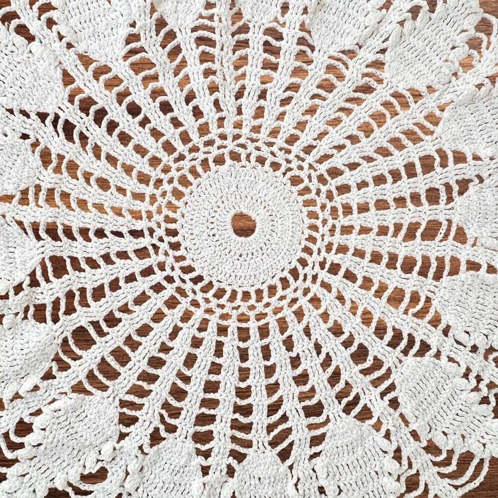 Crochet Doily Off White 18